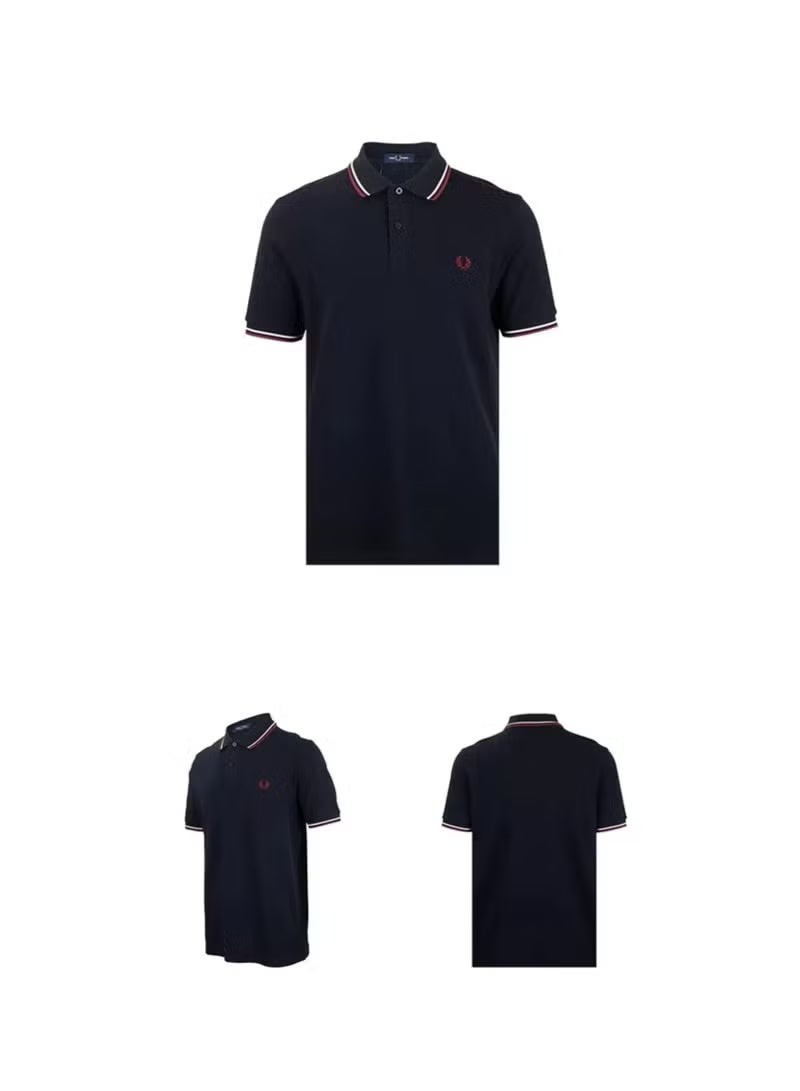 فريد بيري بولر رجالي موديل ضيق (Slim Fit) - قميص بولو بكمام قصير للعمل والاسترخاء - Image 3